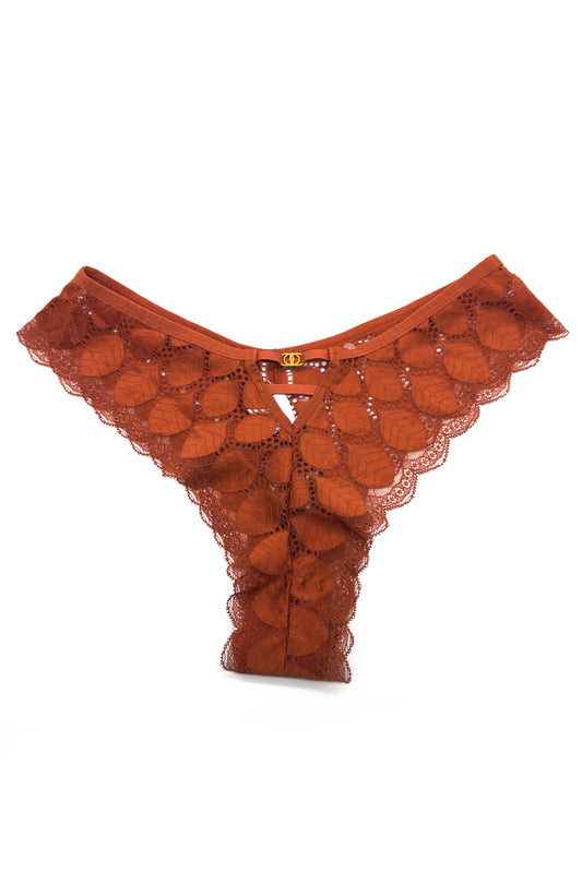 Fiery Sienna Lace Thong