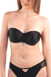 Classic Black Convertible Bra with Textured Cups