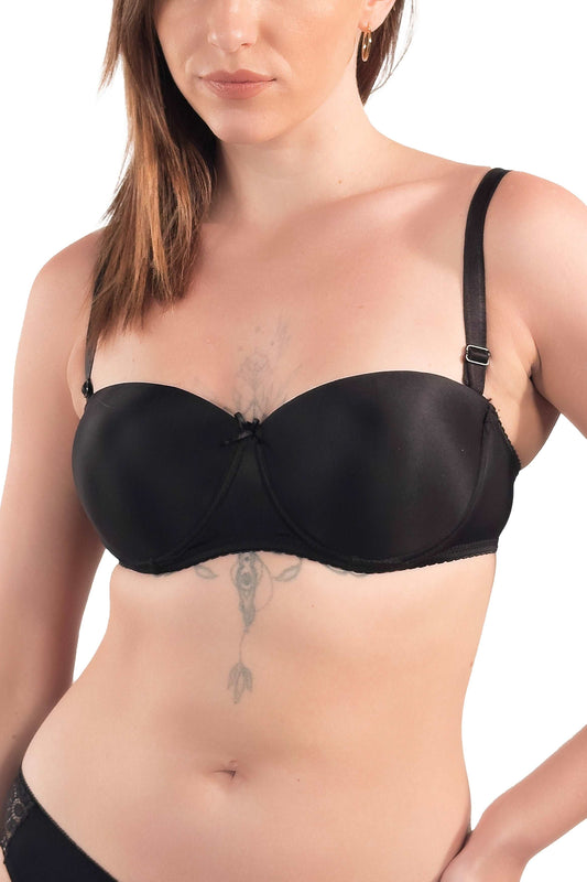 Classic Black Convertible Bra with Smooth Cups